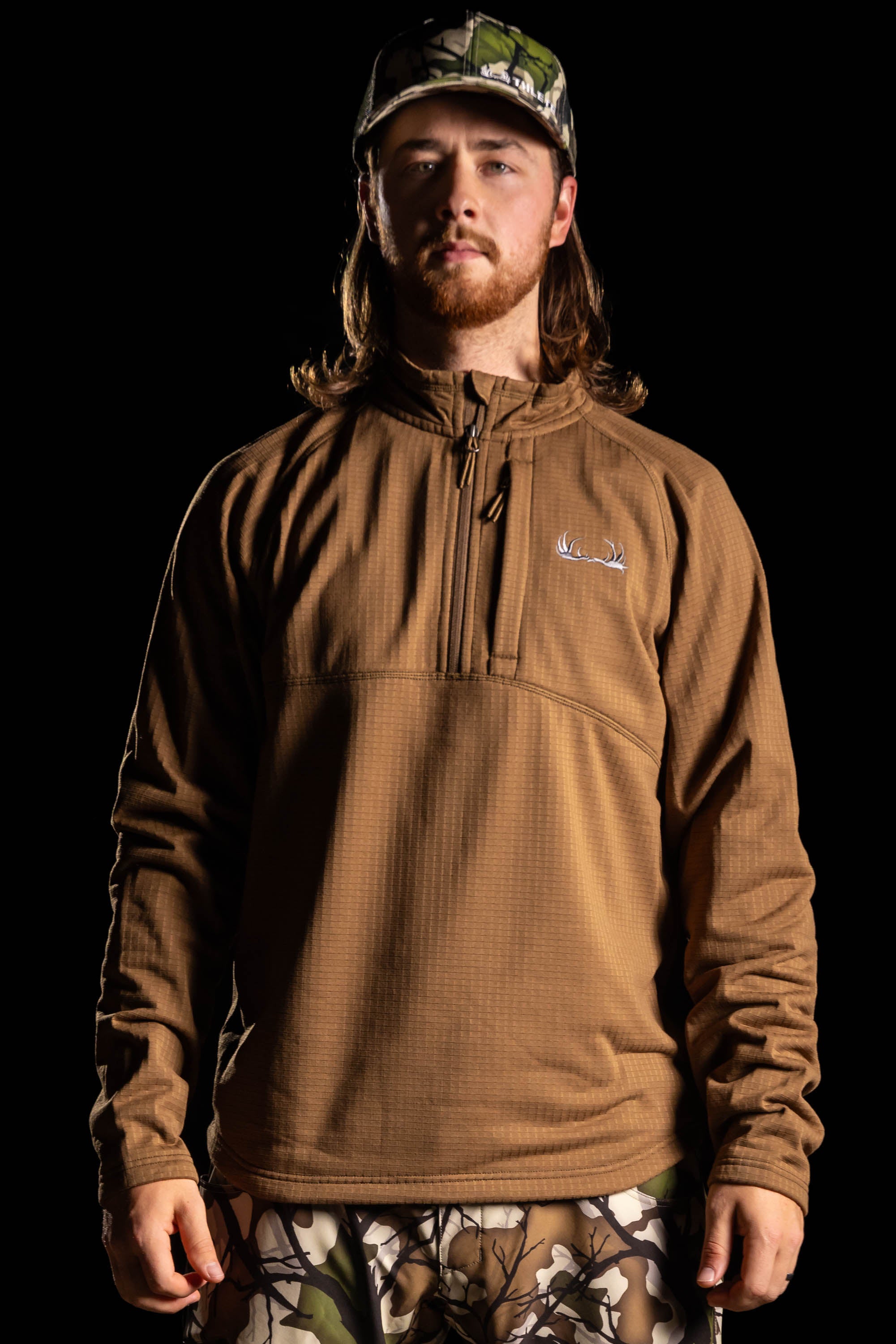 Grid Fleece 1/4 Zip Pullover