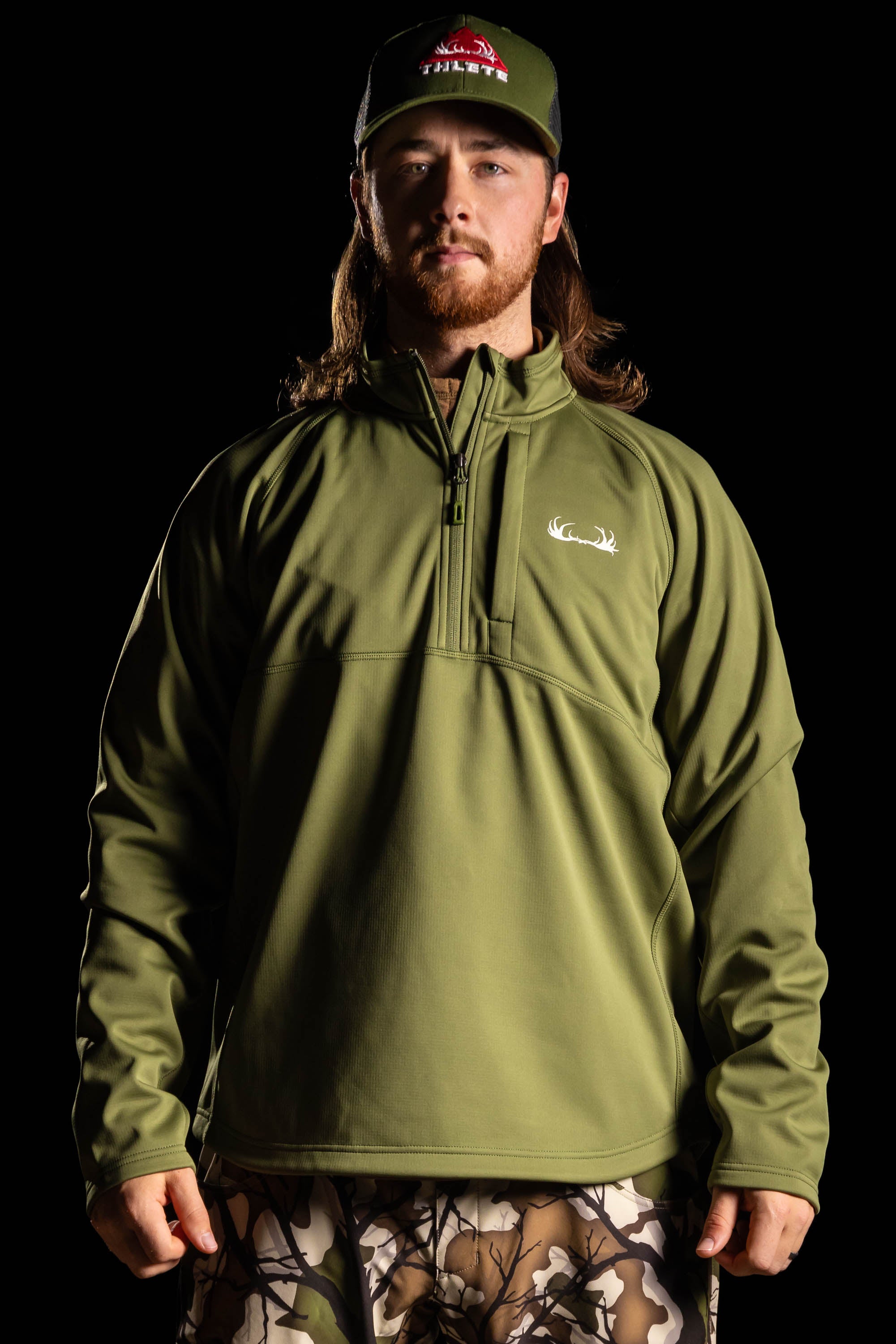Wind 1/4 Zip Top Lightweight Windproof Mid-Layer for Hunting