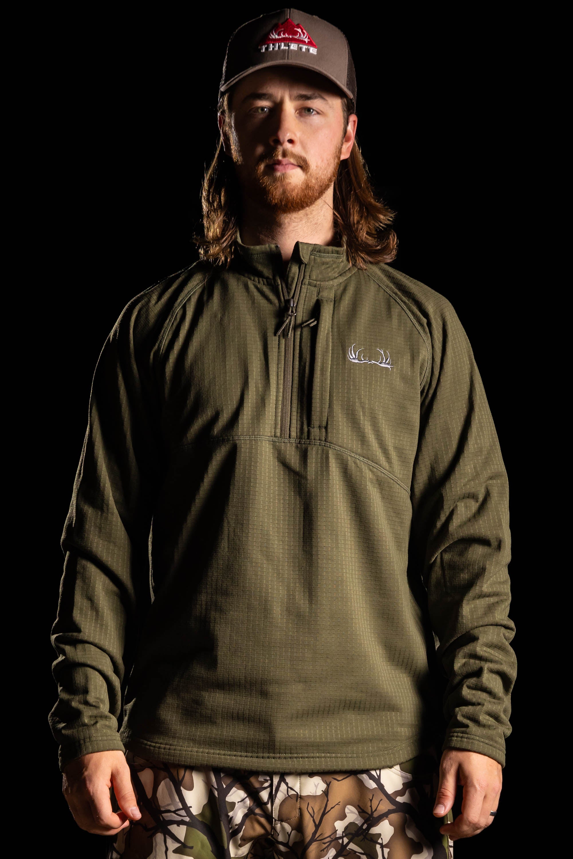 Grid Fleece 1/4 Zip Pullover